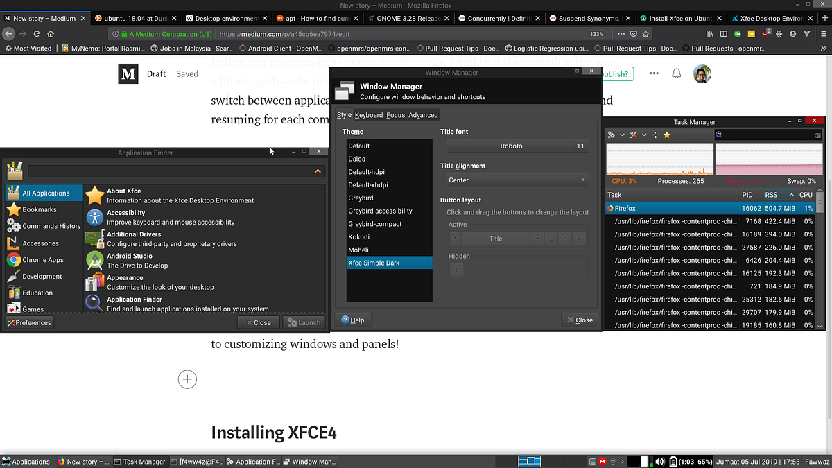 How To Make Your Ubuntu Faster With Xfce By Maharaj Fawwaz A Yusran Medium