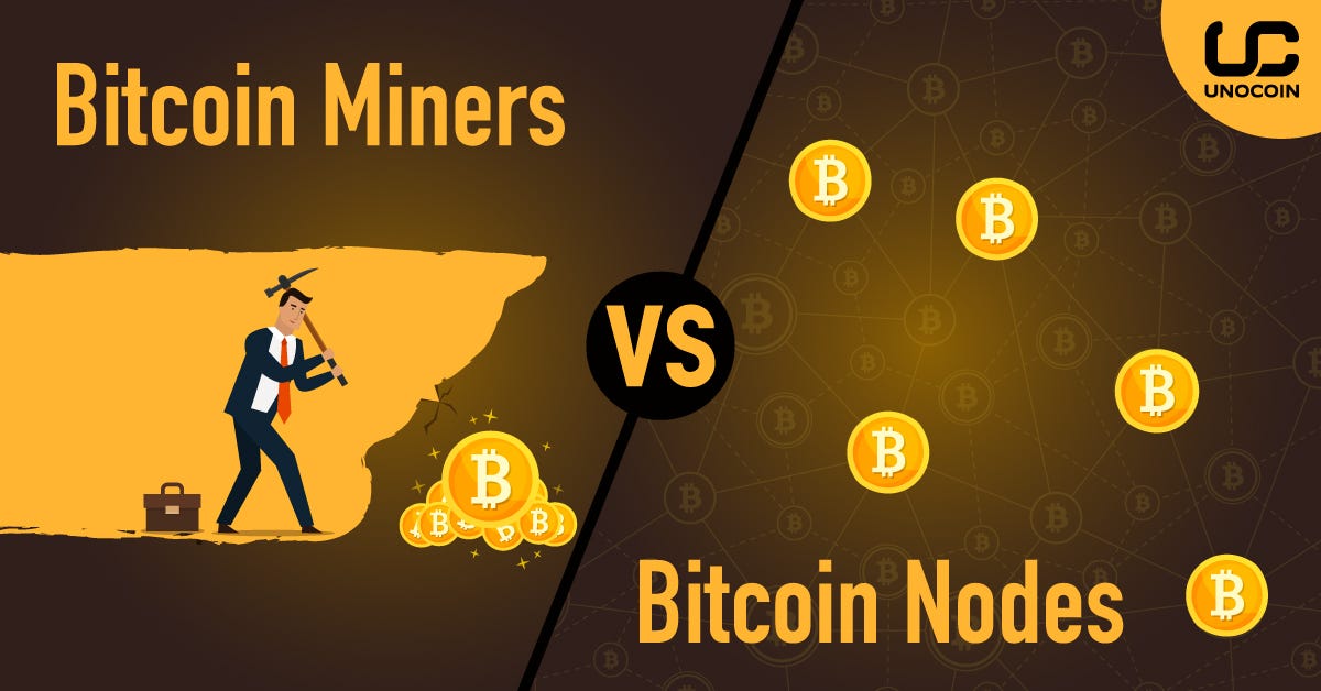 Bitcoin Miners Vs Bitcoin Nodes Unocoin - 