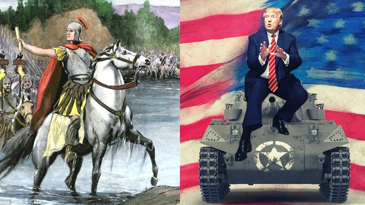 CROSSING THE RUBICON. When Julius Caesar crossed the Rubicon… by Dr