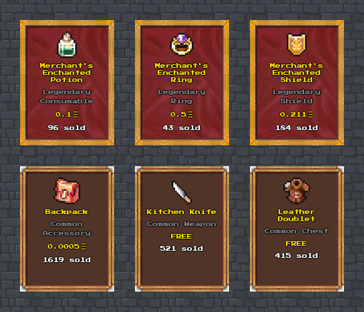 Ethercraft Item Types and Rarities Explained (and a quick update) | by  Ethercraft | Medium