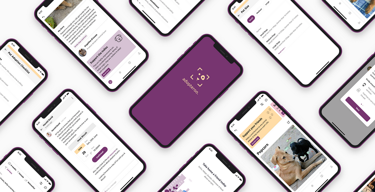 Case Study: Introducing Adopteroo, A new app to connect pets, adopters & existing pet parents | by Lavanya Gopalaswamy | Jul, 2021 | Muzli - Design Inspiration