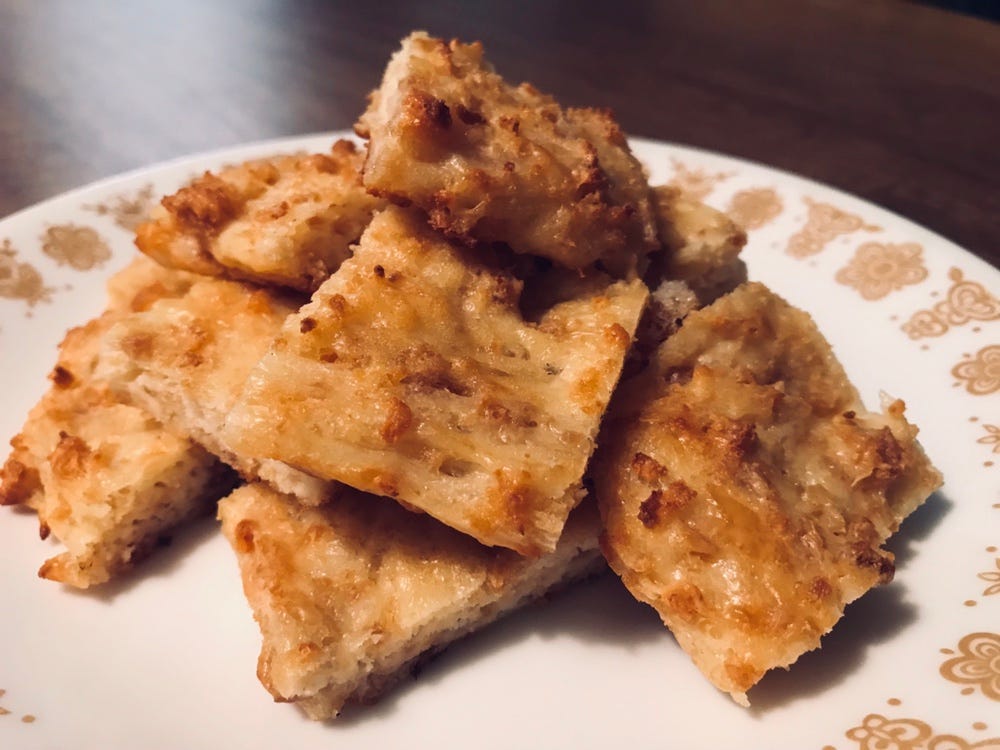 Week 161 Keto Bread. Pork rinds smell funky… by Aaron Charles