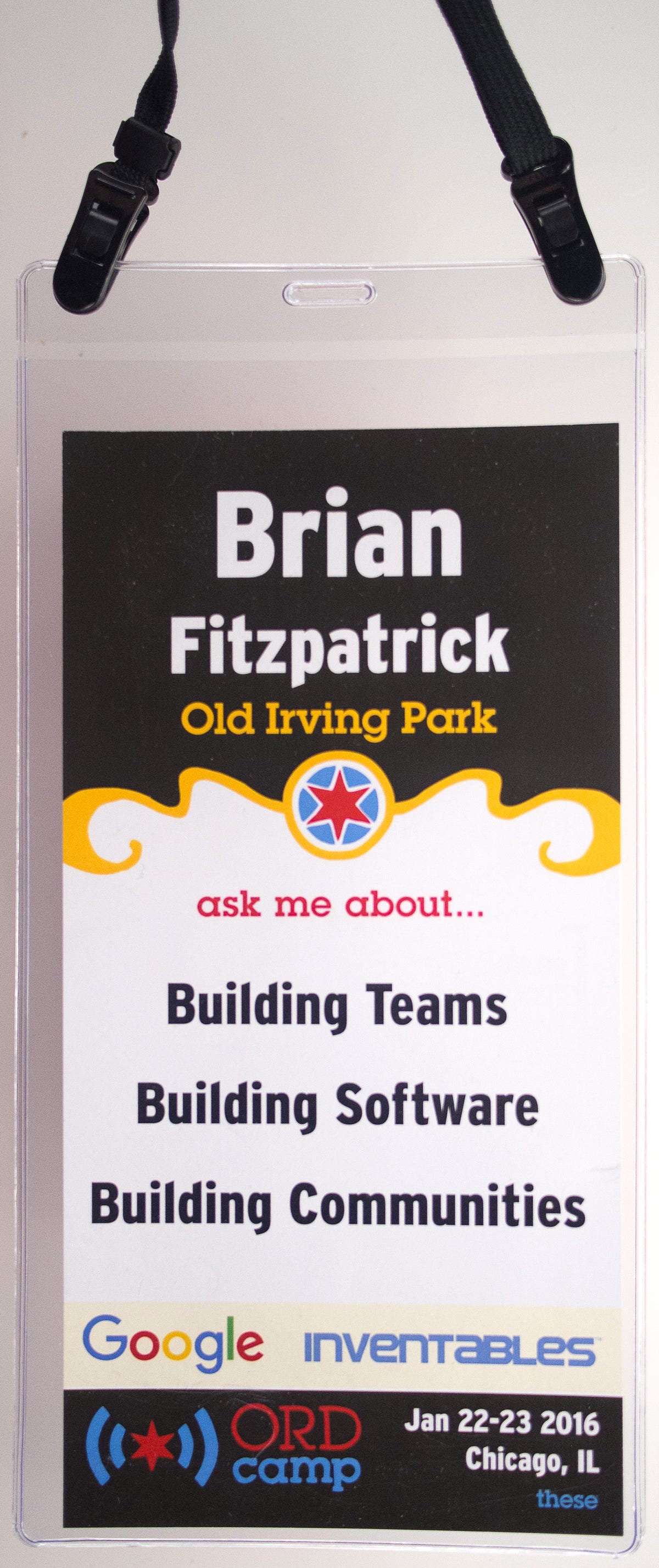 Ten Rules For A Better Conference Name Badge By Brian Fitzpatrick Medium Ten Rules For A Better Conference Name Badge By Brian Fitzpatrick Medium