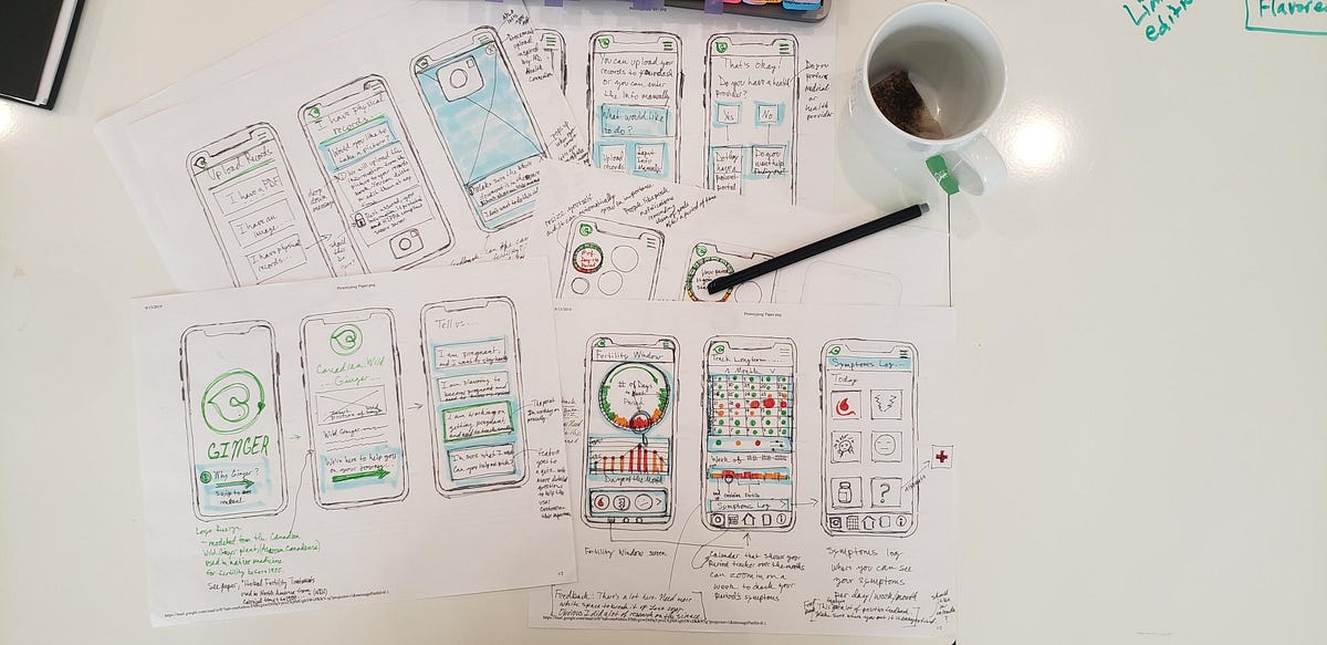 Ginger Mobile App Design. Understanding Fertility and Health… by Sam