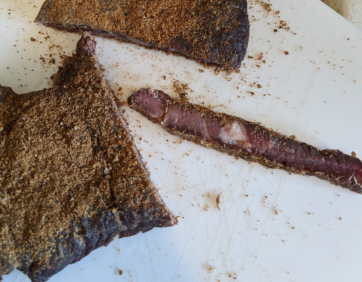 A different kind of cure. Biltong is not jerky, but I had to try… by