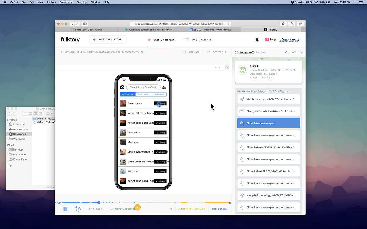 Test prototypes (remotely) with UXPin, FullStory, and Netlify | by Joshua Rudd | UX Collective