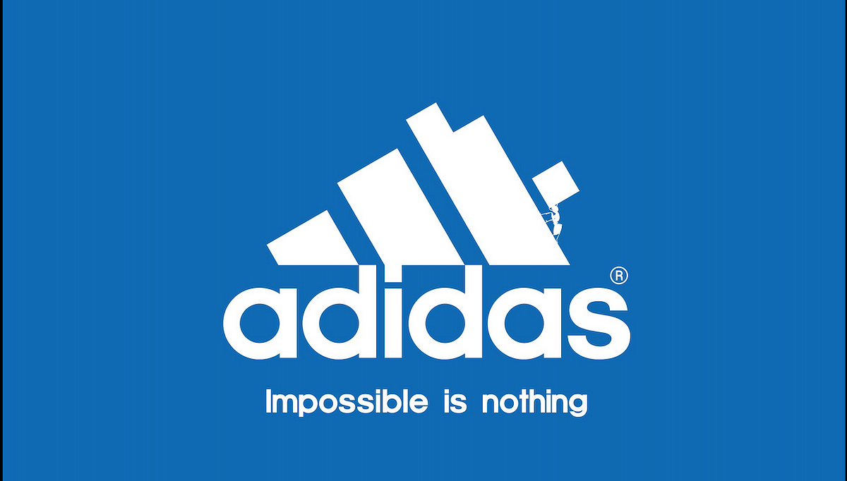 adidas logo and tagline