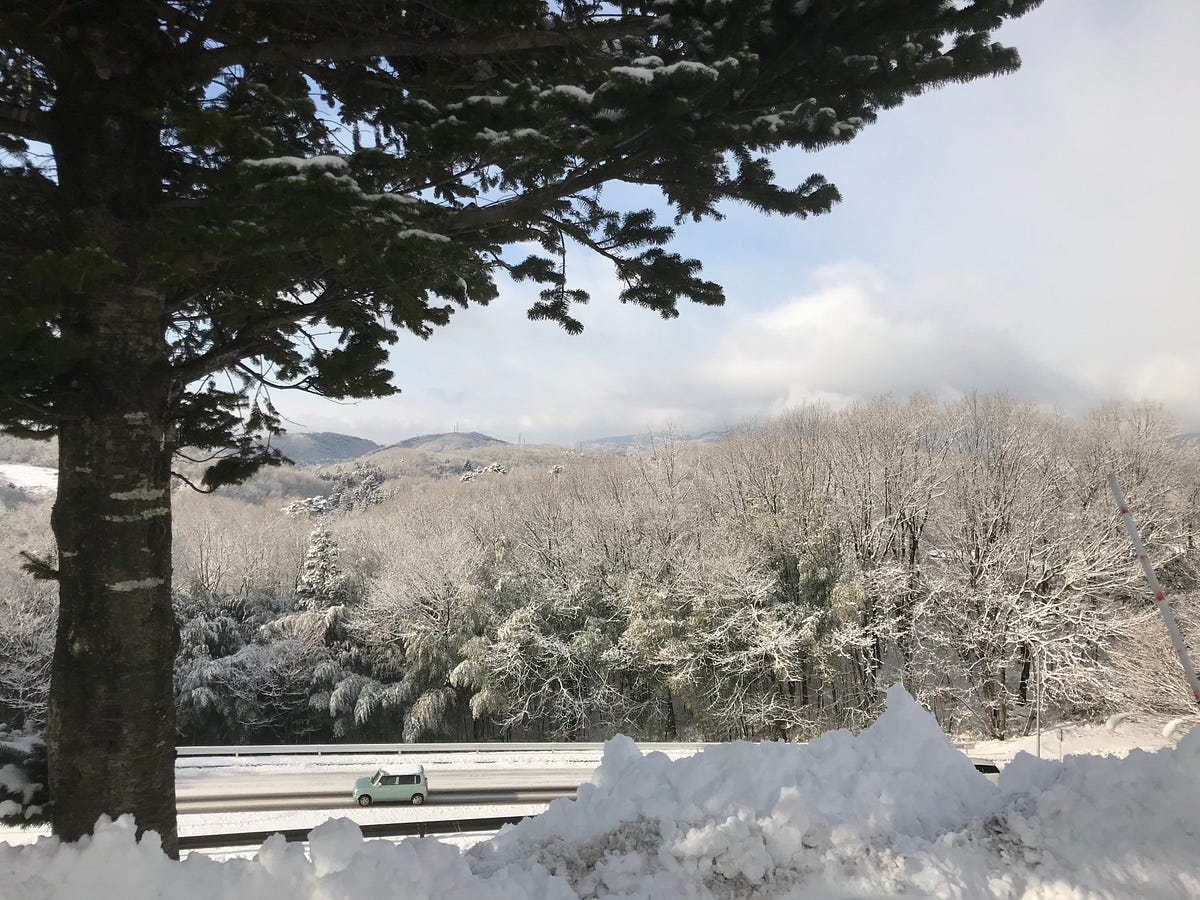 It’s snowing again (また雪). How many times has it snowed this year… by