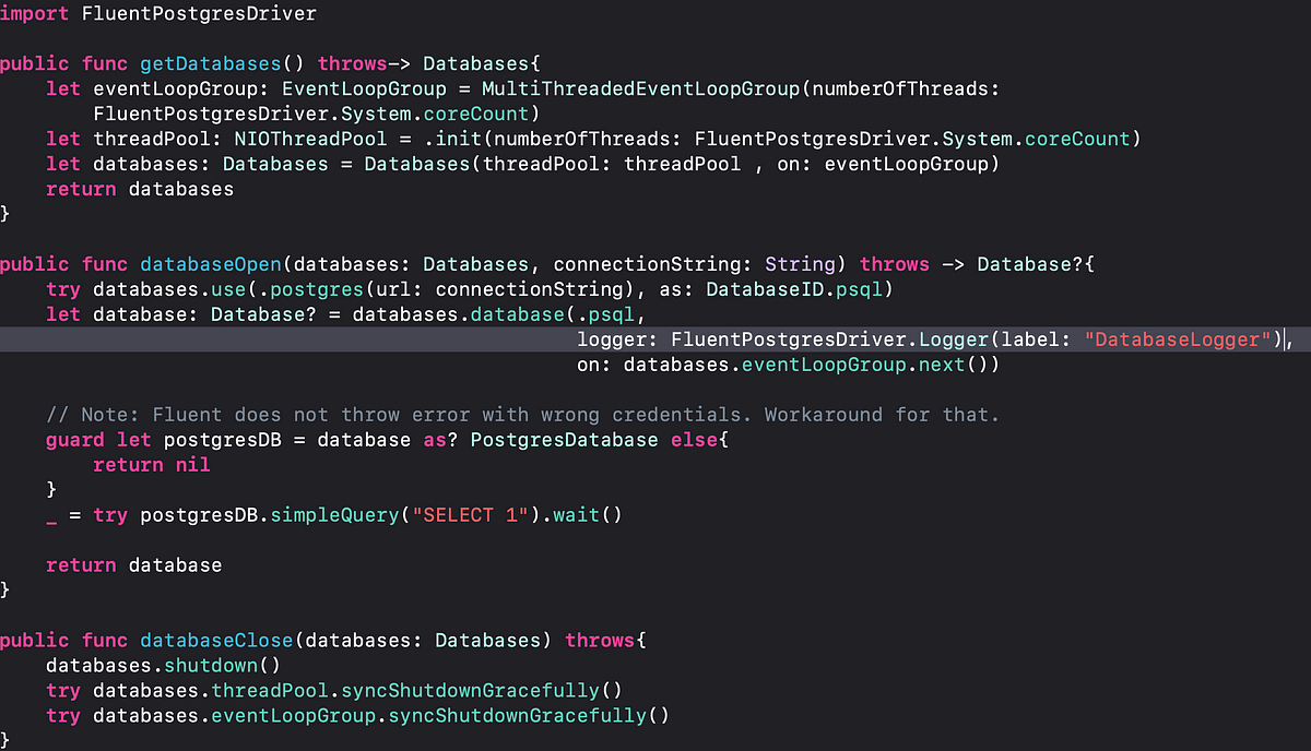 ORM — Object Relational Mapping is a layer of type-casting between the database and the programming language. Fluent is an open-source ORM library i