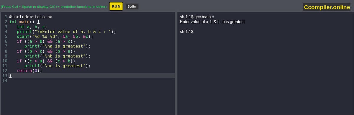 C, C++ Compiler for Beginners !!. C Compiler.Online has designed a C ...