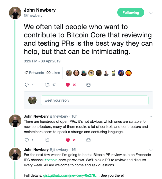 What Is John Newbery S Review Club For Bitcoin Core - 