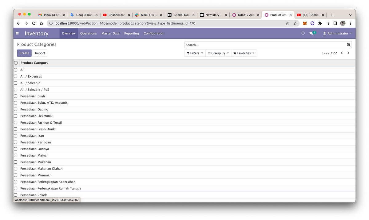 Odoo 12 — Tutorial Average Cost (Costing method) & Manual (Standard