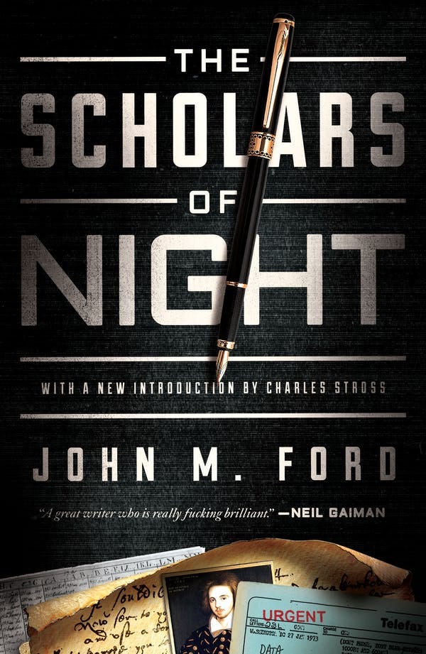 The cover of John M Ford’s ‘Scholars of Night.’