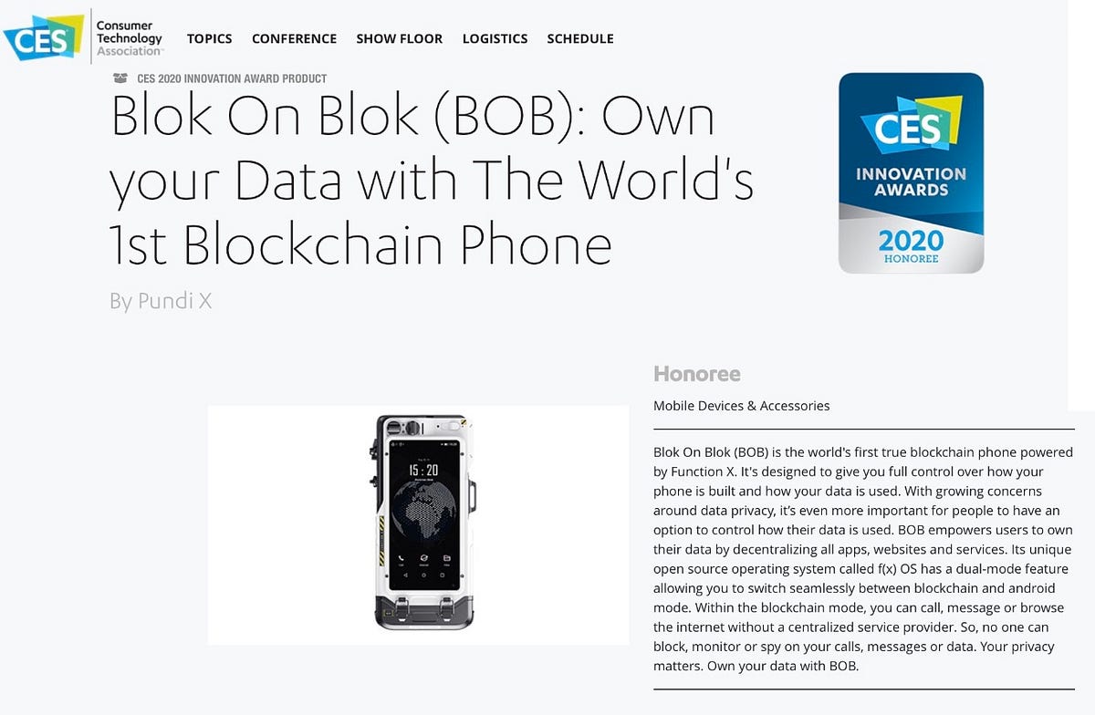 Blok On Blok has been recognized as a CES 2020 Innovation Award Honoree! |  by Function X Foundation | FunctionX | Medium