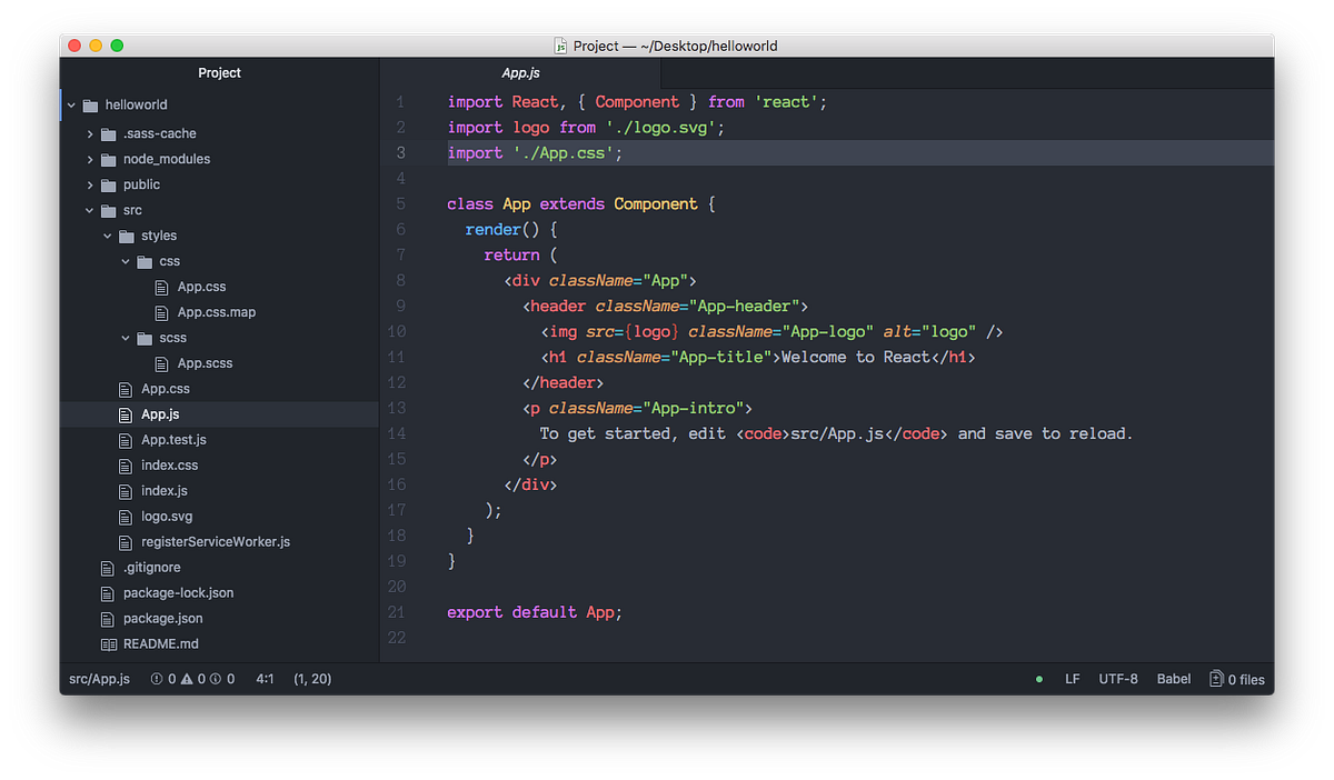 Using Sass With React Without Ejecting Or Running An Extra Process By Paul Ardeleanu Paul Ardeleanu S Blog