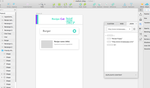 Design Json Data With Sketch Quick Thoughts On Using Json Import By Bi Yoo Medium