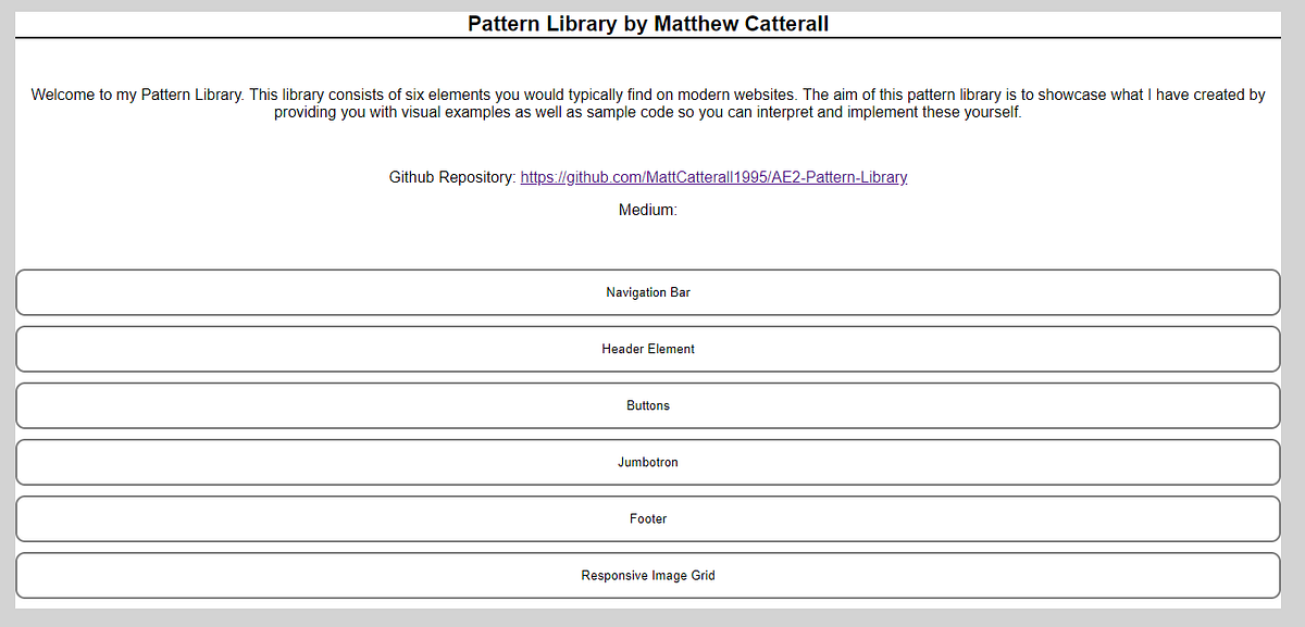Designing with Pattern Libraries. Pattern Library… | by Matt Catterall ...