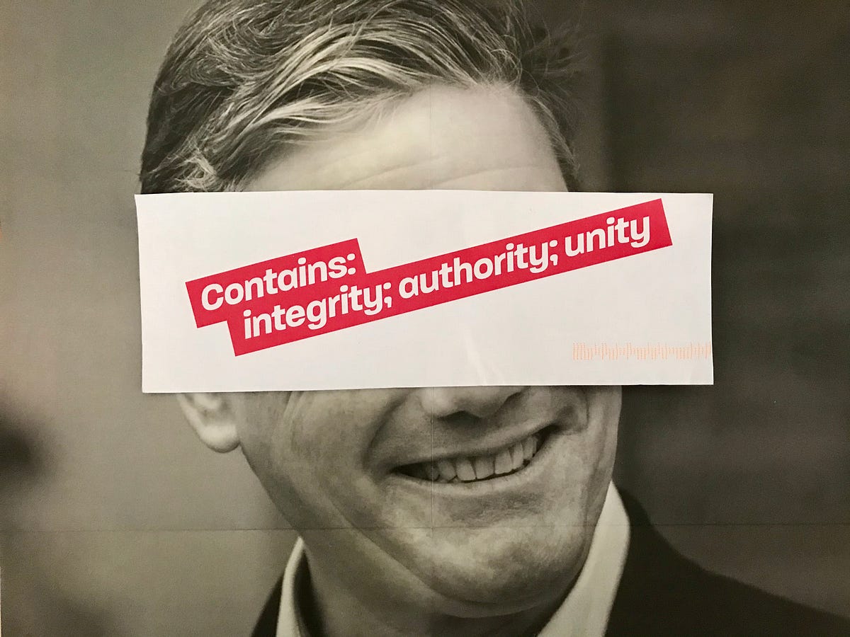 photo Keir Starmer Poster contains integrity authority unity