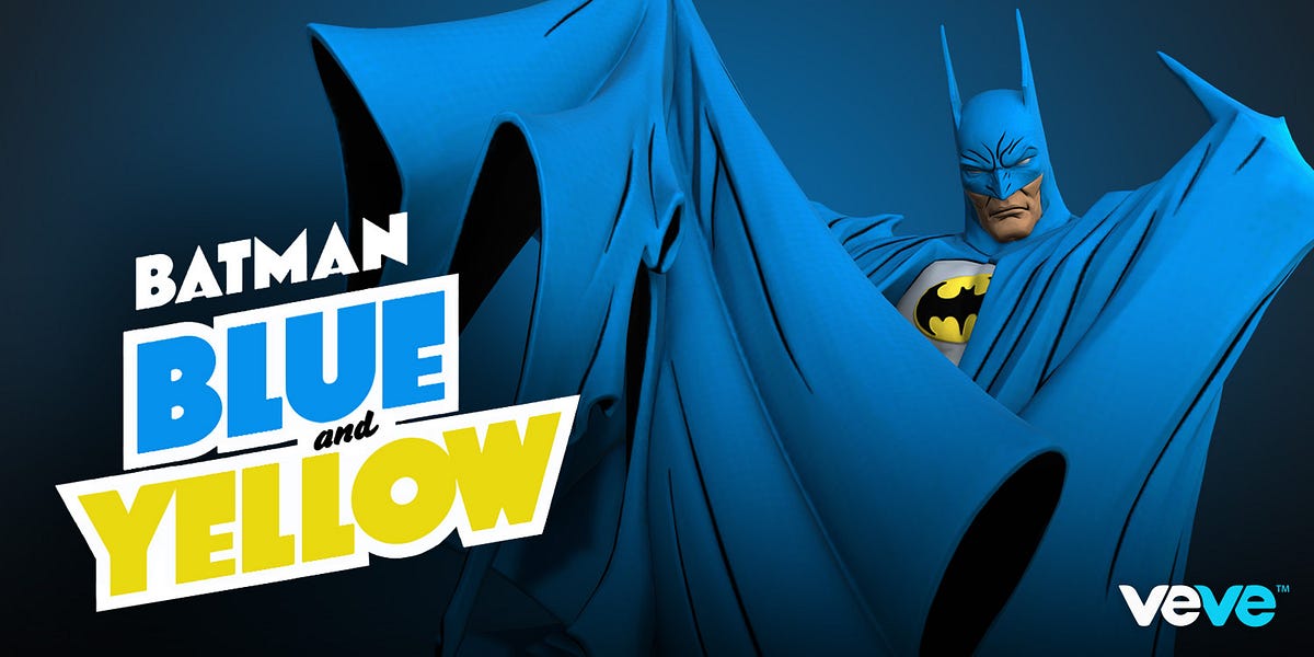 DC — Batman: Blue & Yellow. Four iconic Batman: Black & White… | by VeVe  Digital Collectibles | VeVe | Dec, 2022 | Medium