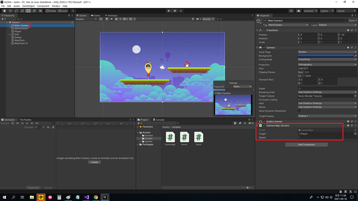 Unity 2d Game Tutorial5 우선 카메라에 대해 알아보자 By Gonobae Medium 8873