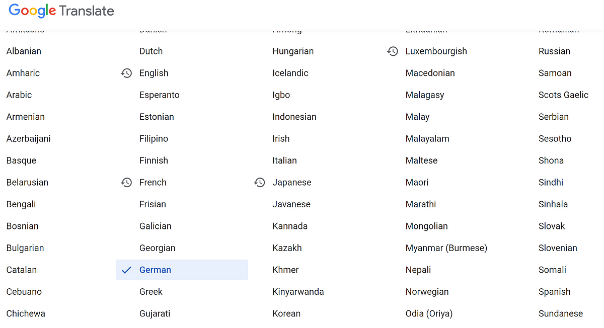 What do the 109 Google Translate Languages Have in Common? by Caitlin