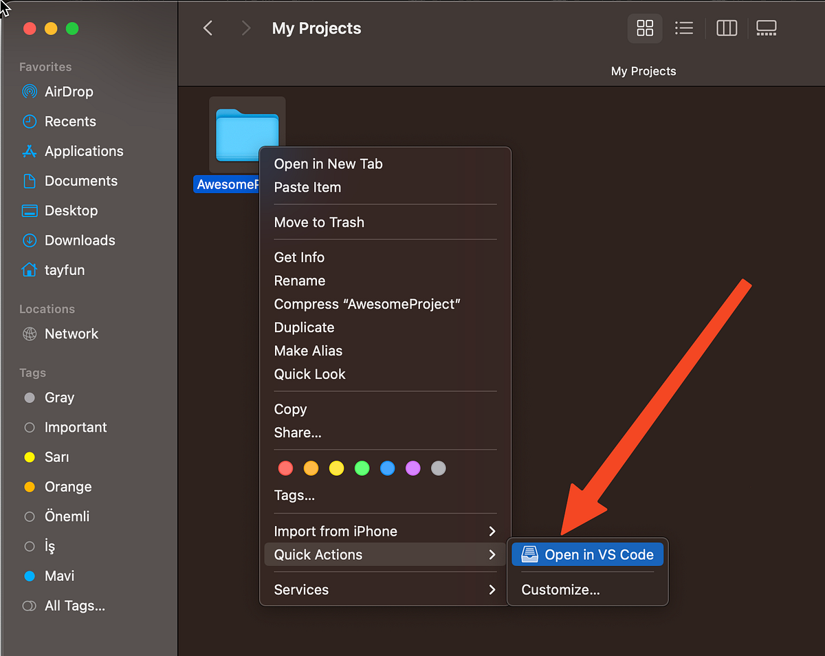 Finder Open With VSCode Tayfun Susamcioglu Medium