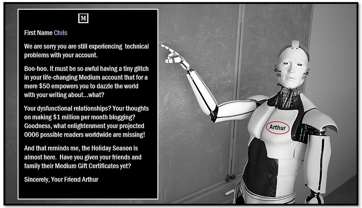 To Medium’s Tech Support Level2 Supervisor Bot “Arthur:” | by Chris Fox ...