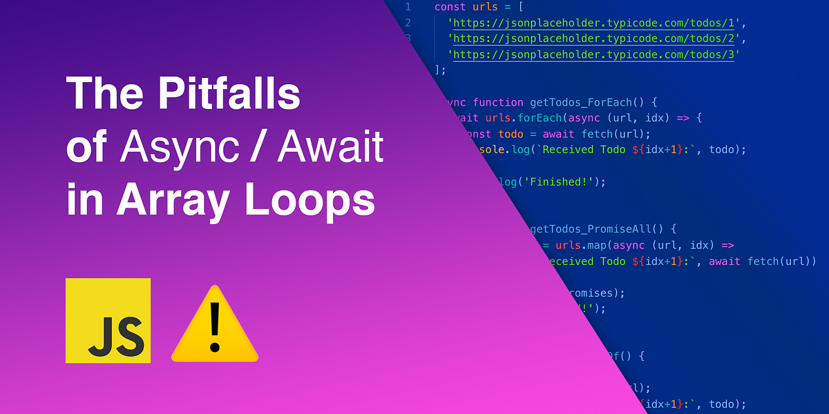 Js Map Async Function The Pitfalls Of Async/Await In Array Loops | By Tory Walker | Dailyjs |  Medium