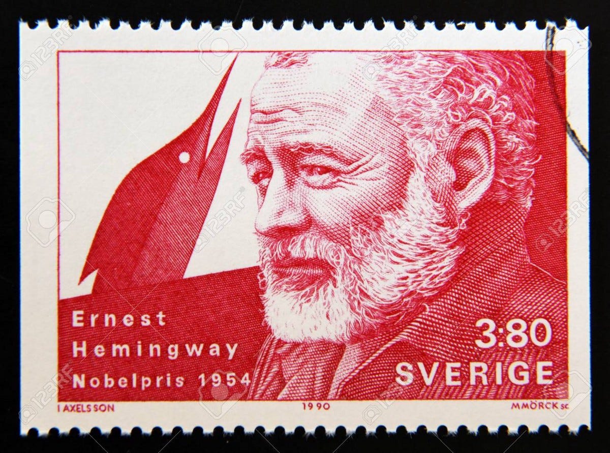 3 cigar bands Washington Ernst Hemingway Writer Nobel Price Winnar iss in 1968 