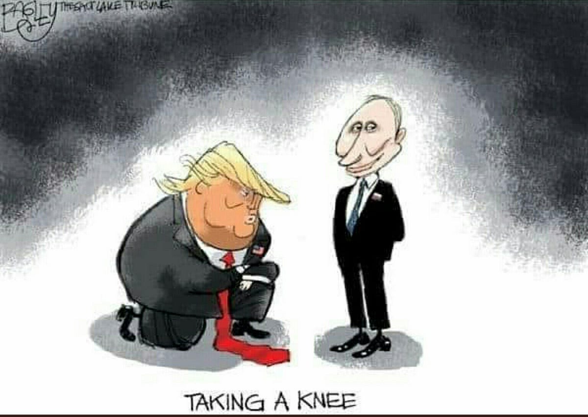 Taking A Knee Donald Trump Meeting Vladimir Putin In By Someday Funnies The Someday Funnies Medium