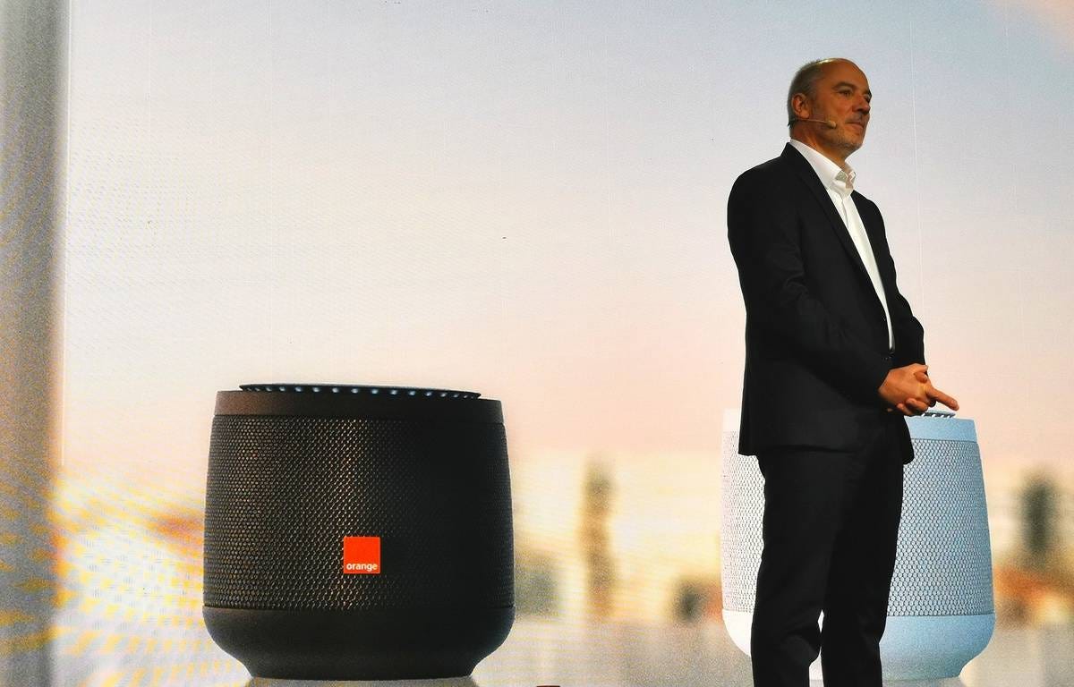 orange smart speaker