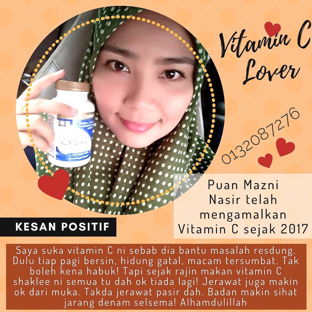 Vitamin C Shaklee Bantu Pulihkan Kulit Berjerawat By Zahratul Muna Medium