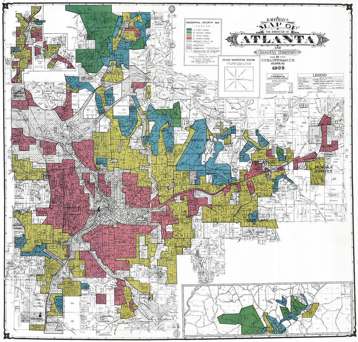 Atlanta Racial Demographics Map Atlanta's Patterns Of Segregation And Where They Originate | By Darin  Givens | Medium