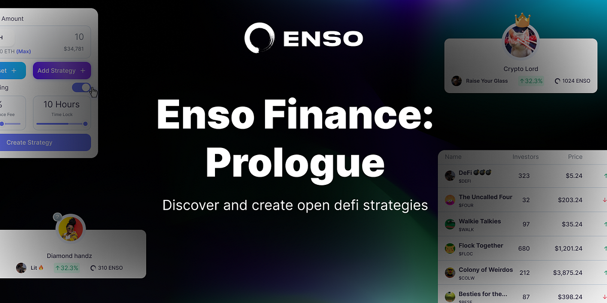 Enso Finance Prologue. Enso Finance is the first… by Enso Finance