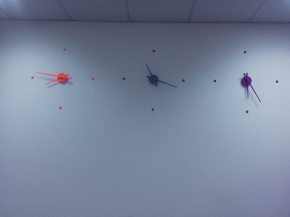 What do the clocks mean?. As I was heading out of office… by Hajir