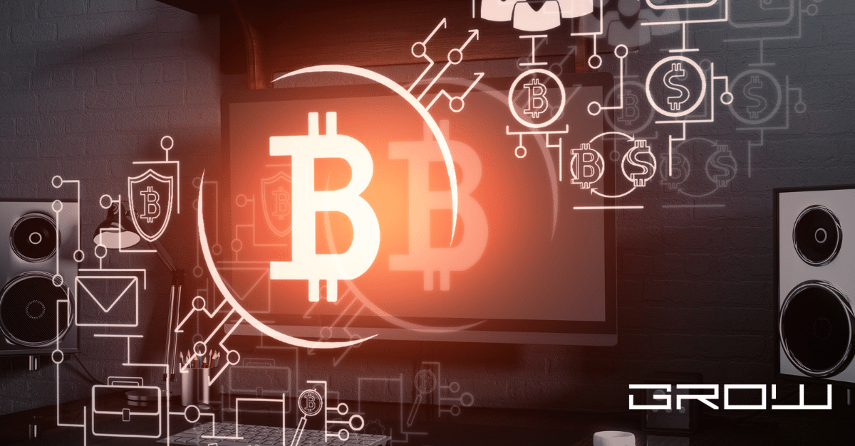 Bitcoin mining process of generating more Bitcoin by solving