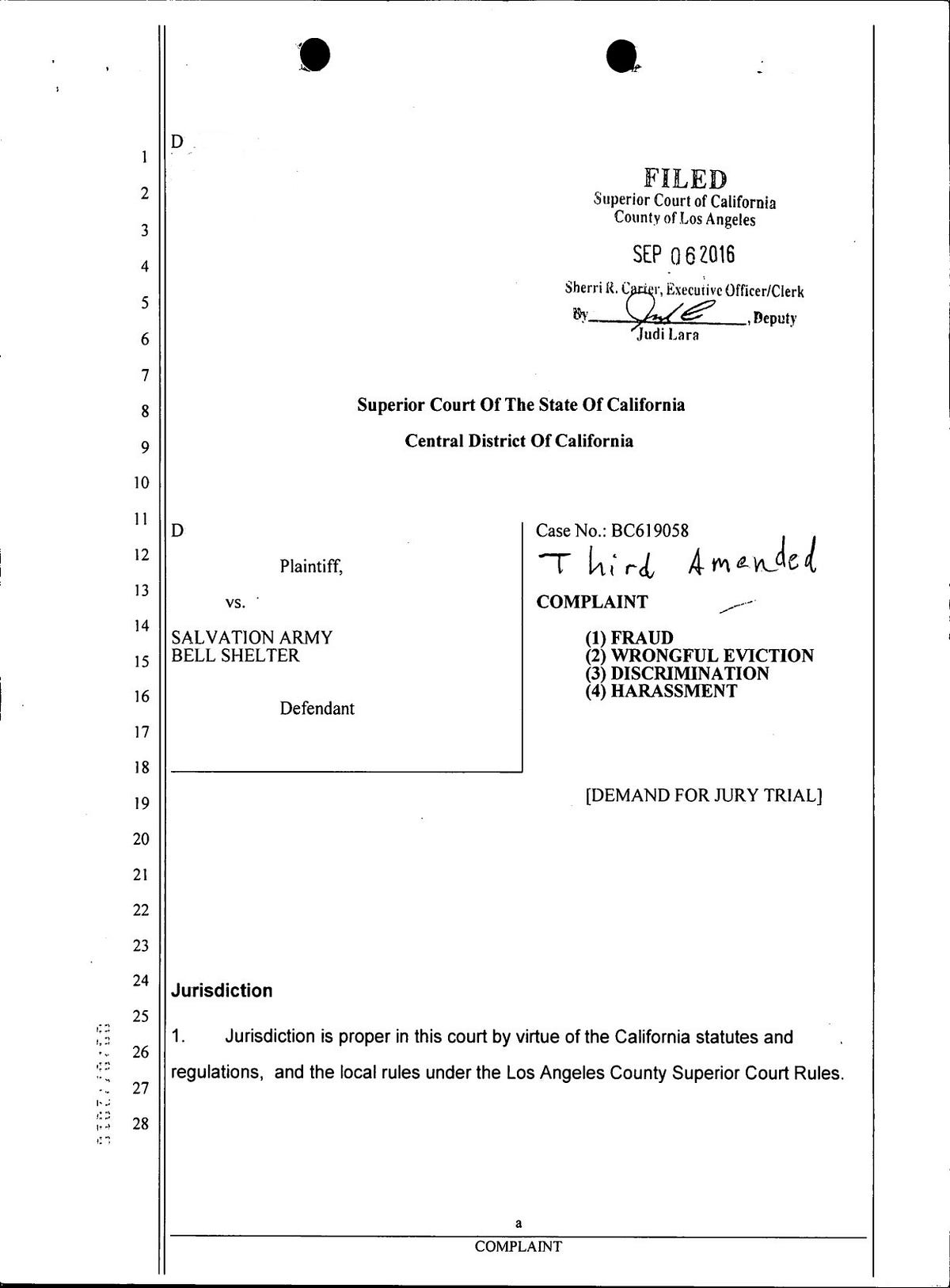 Los Angeles Superior Case Summary