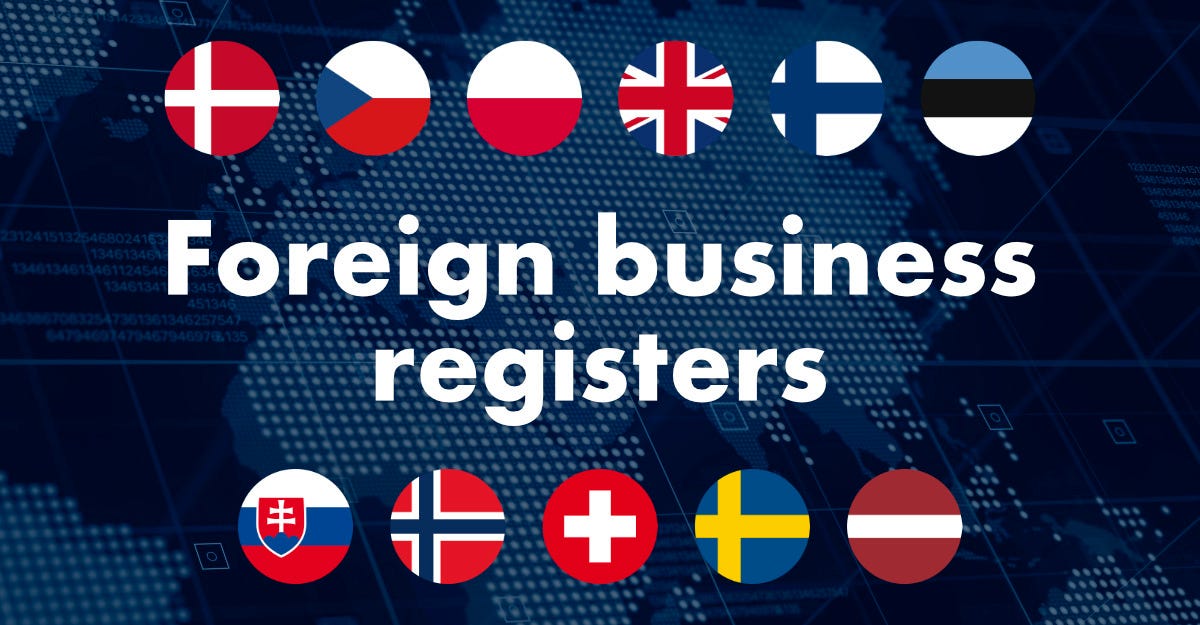 European business registers — comparison of registry data on foreign