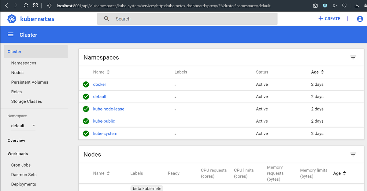 How to run dashboard on docker for windows locally without minikube by daniel