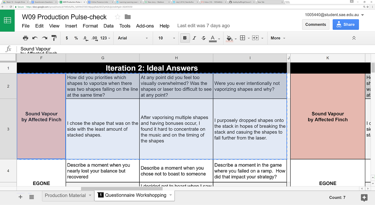 Sound Vapour — Questionnaire and refinement by Zachary Croslow Medium