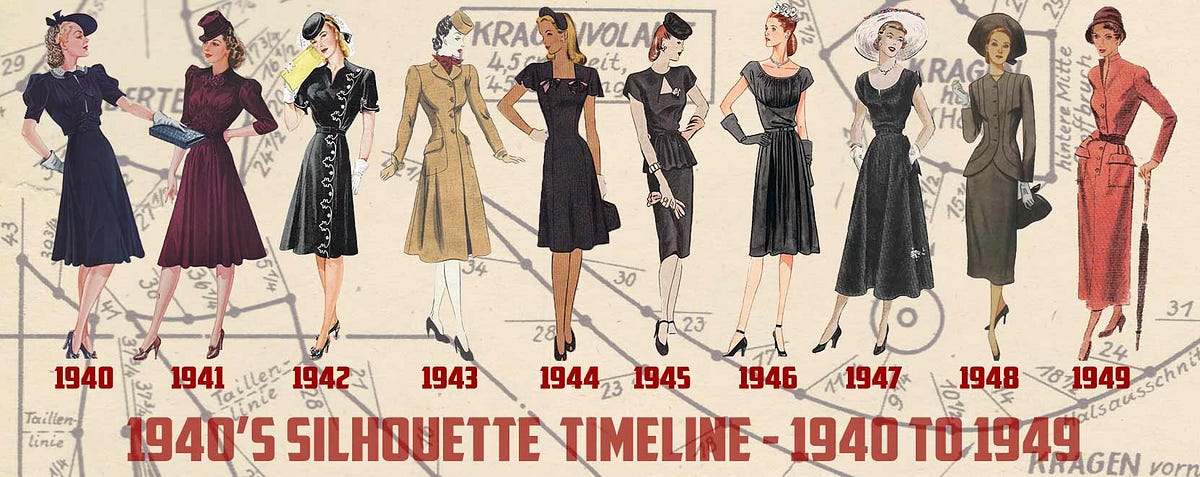 fashion in 1940 to 1950