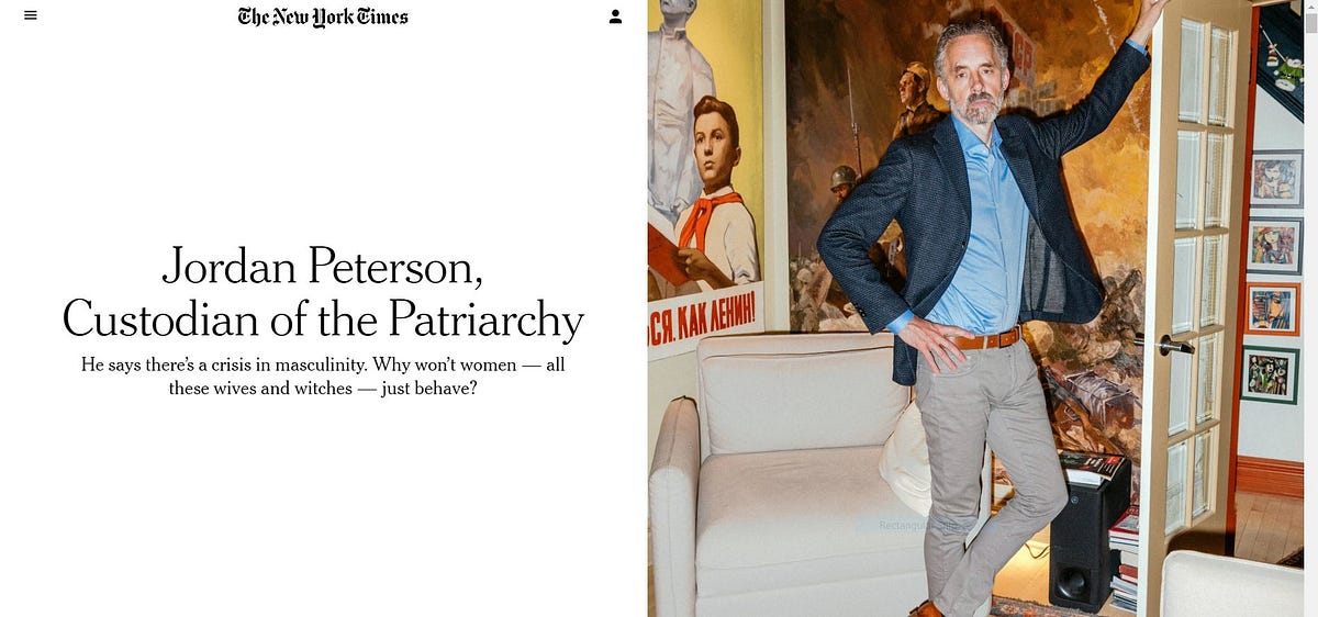 Jordan Peterson and the New York Times — a Rorschach test for the new  culture wars | by David Fuller | Rebel Wisdom | Medium