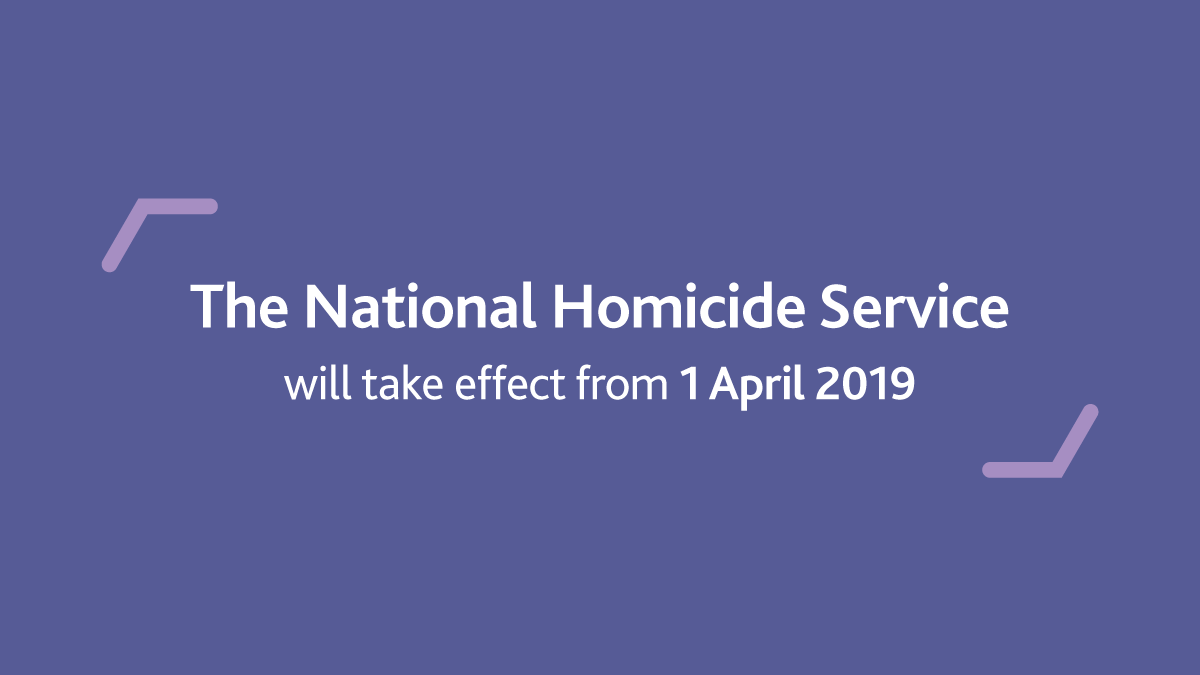 Support for families bereaved by murder and manslaughter the new