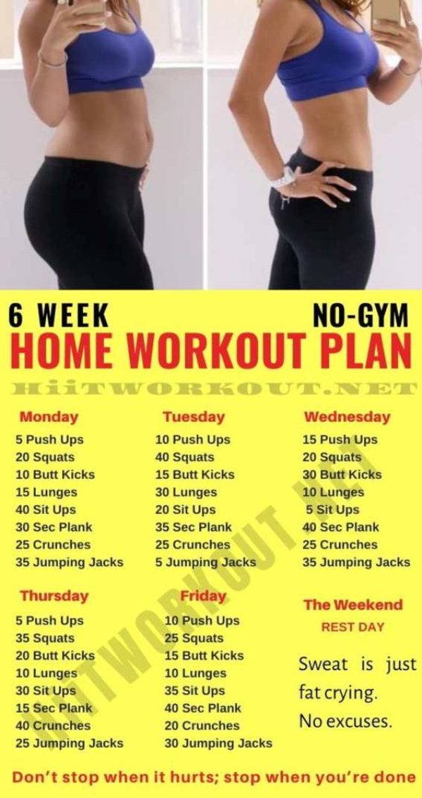 15 Minute 6 Day Workout for Beginner