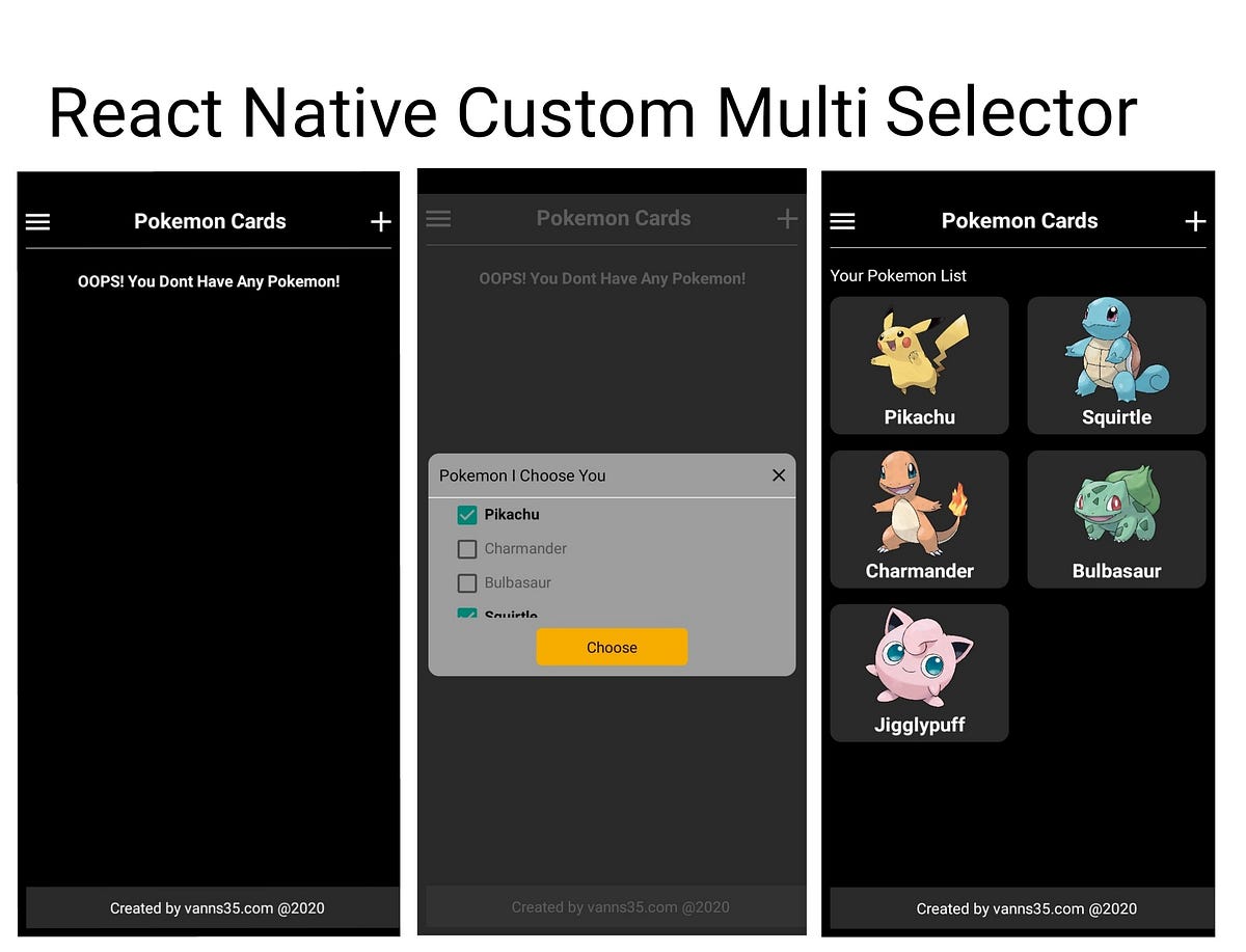 React Native Custom Multi Selector | by Vandana Ghadge | Aug, 2020 ...