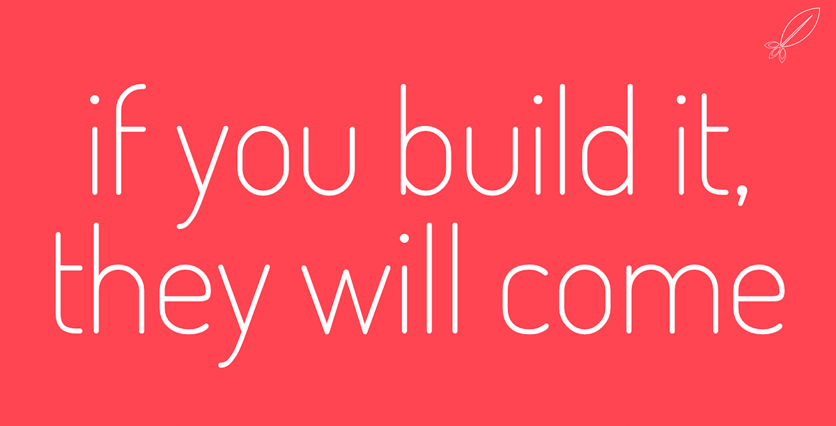 If you build it they will come.. Recently, the Sydney Institute of