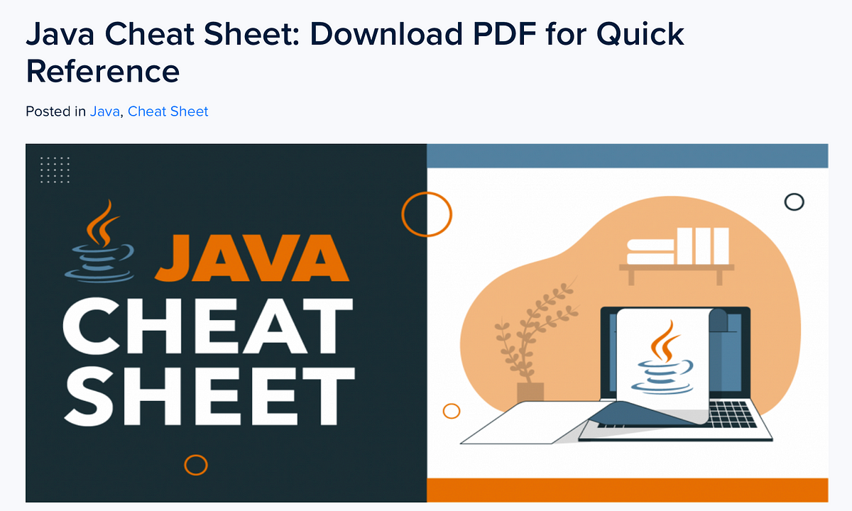 These are the biggest Java cheat sheets | by Manpreet Singh | Medium