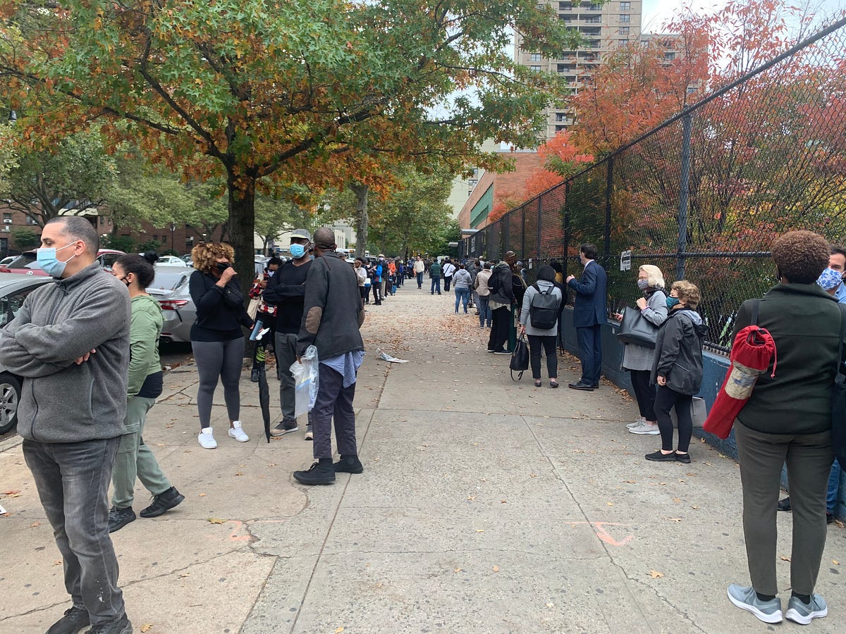 “Vote! Vote! Vote!” Thousands Wait Hours in NYC’s FirstEver Early