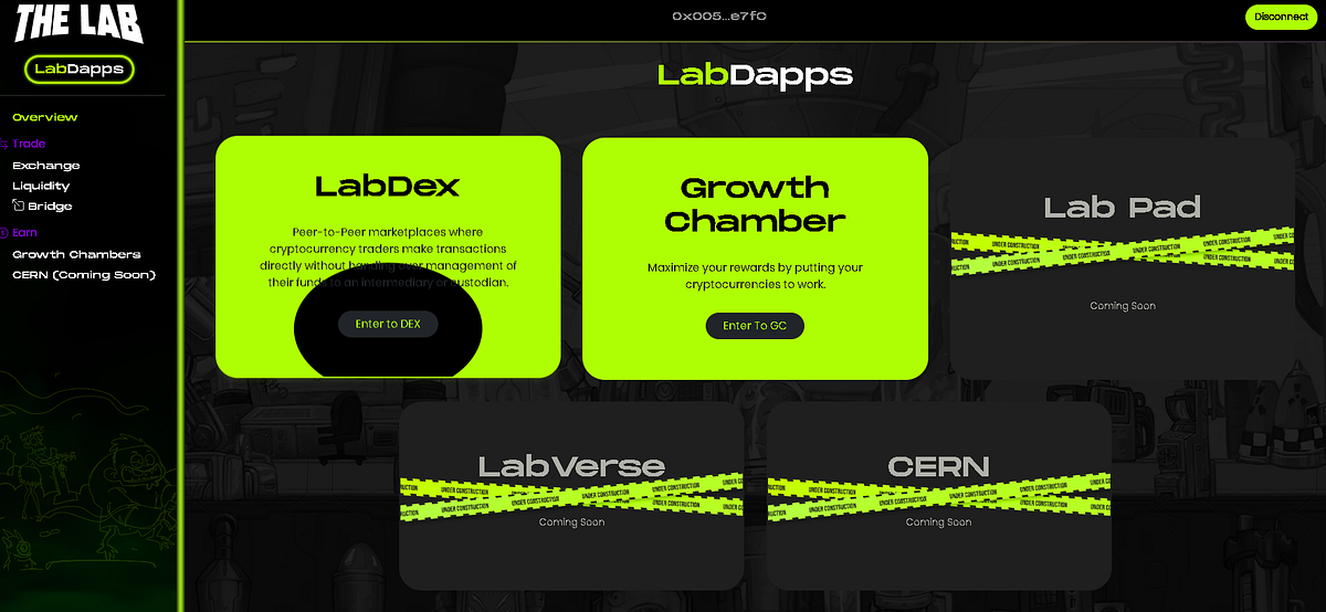 Laboratory Decentralised Exchange (LAB DEX) by The Laboratory Oct