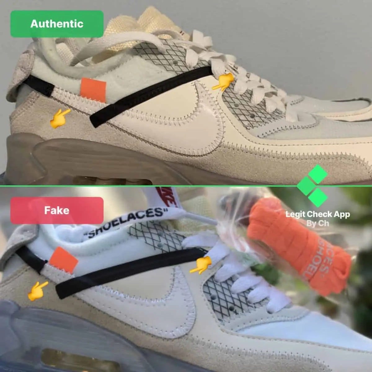 how to spot fake off white air max 90